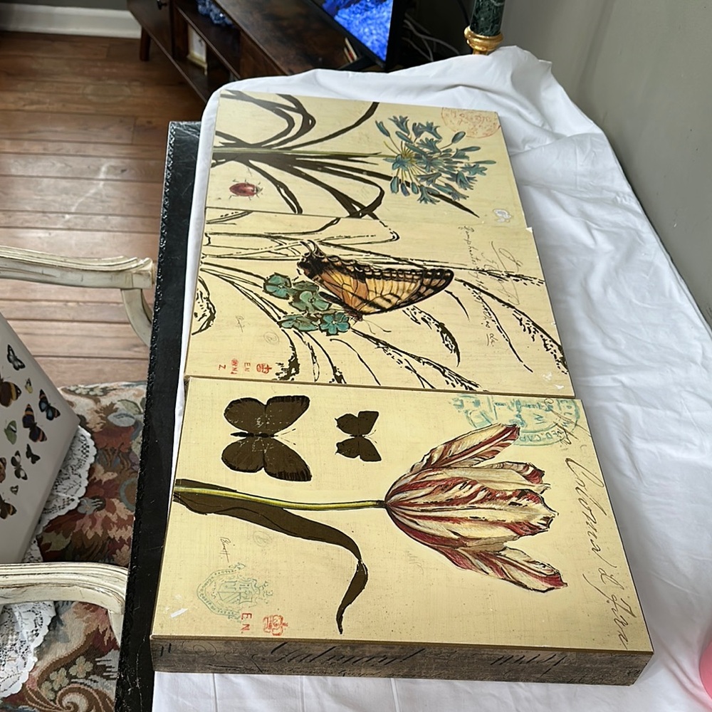 Floral and Butterfly Wall Art